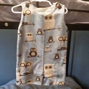 Adorable Owl Print Sleeveless Dress
